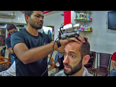 First Ever Indian Head Massage (😱) and Shave - Mumbai 🇮🇳