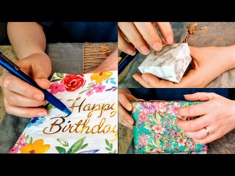 Boxes & Paper ASMR {Tapping, Scratching, Brushing, Tracing} Soft Speaking - Party Haul