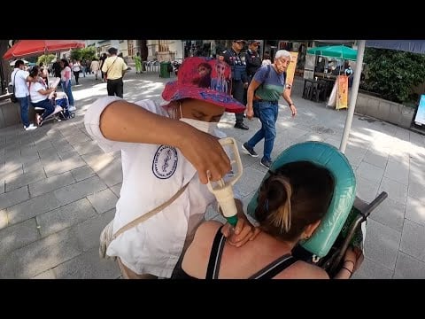 Invidente me hace masaje con ventosas en Ciudad de México 🇲🇽