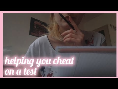 helping you cheat on a test 🤭 asmr roleplay [gum chewing, inaudiable]