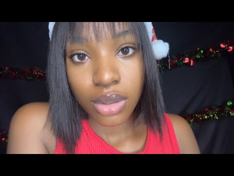 ASMR Gum Chewing By Female Santa 🎄