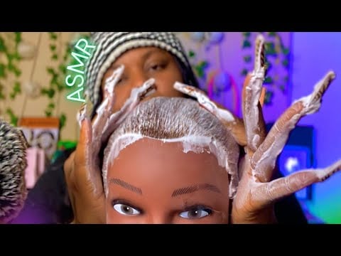 ASMR - Dandruff Removal + Intense Scalp Scratching + Detangling (Deep Stereo Sounds) ASMRCakex