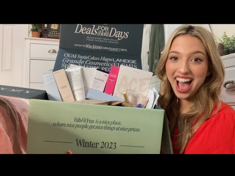 ASMR Unboxing my Winter FabFitFun Box 🥂 #fabfitfunpartner #fabfitfun