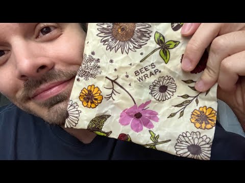 ASMR The Crispy Crunchy Sticky Sounds of Beeswax Wrap