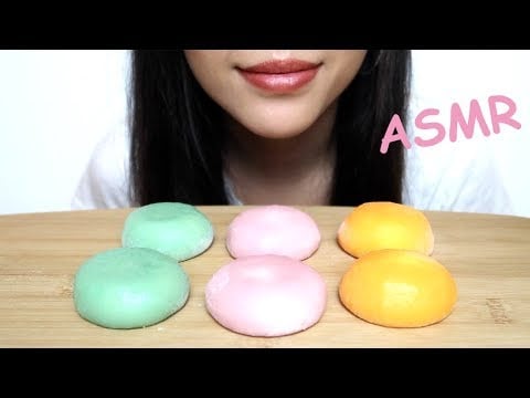 ASMR Mochi Sticky Soft Eating Sounds | Japanese Mochi Ice Cream Chewy