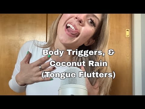 ASMR| Body Triggers (Fabric Scratching) & Coconut Rain! 
