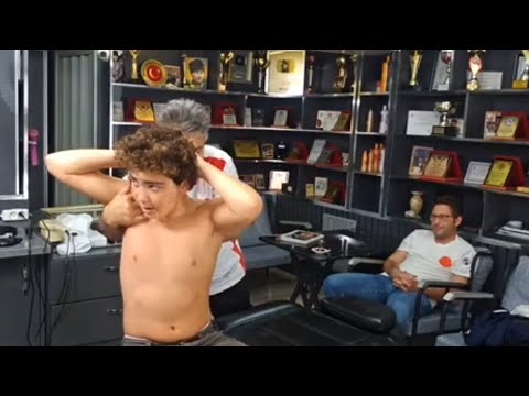 RELAXING MASSAGE AND ASMR THERAPY TO MY YOUNG FOLLOWER IN THE MY SHOP