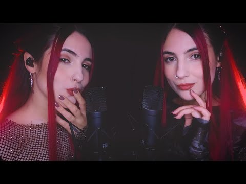 ASMR Twins - Double Tingles ✨️ (Mouth Sounds, breathing and kisses)