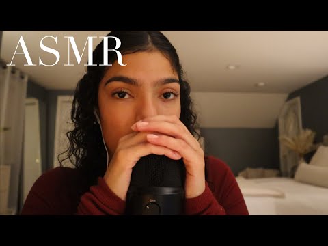 ASMR mic gripping + mic touching sounds (inaudible whispering)
