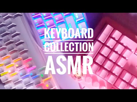 ASMR | Keyboard Collection (Whispers, Typing, RGB Lights, Distant Rain/Storm Sounds)