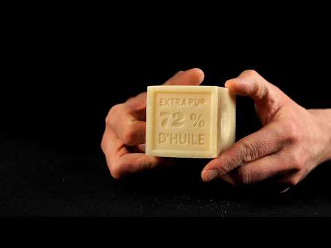 ASMR Carving soap from cube to sphere (no talking)