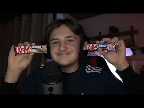 ASMR FR - Dégustation Kitkat pop-corn et chocolat blanc (c'est une dinguerie !!)