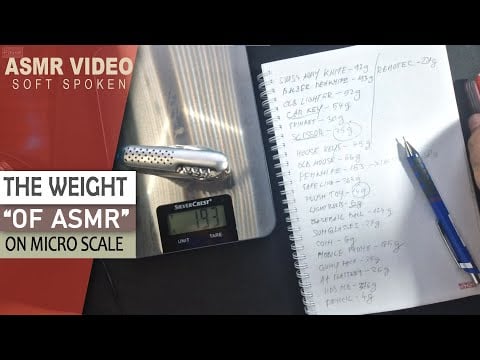 ASMR: Weighing Small Objects on a Micro Scale | The Real Weight of ASMR Triggers | ASMR experiment
