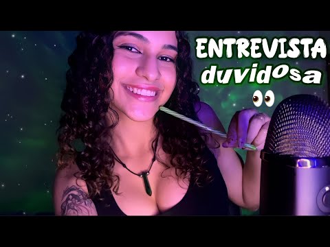 ASMR | ENTREVISTA DE EMPREGO COM PERGUNTAS DIFERENTES 👀