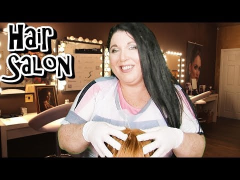 ASMR Hair Salon (Real Hair) Roleplay (Hair Brushing, Oil Scalp Massage, Hair Play, Gloves, Apron)