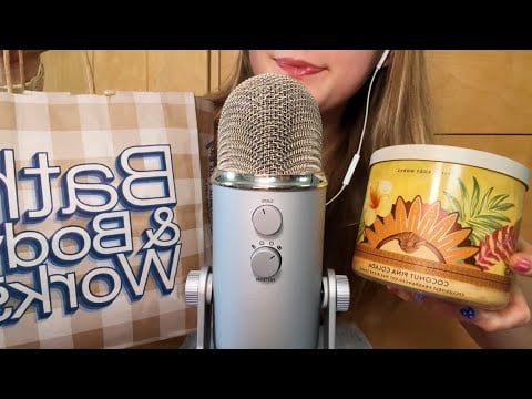 ASMR Bath & Body Works Haul 🥥 (Sticky Tapping, Tracing, & Whispers)