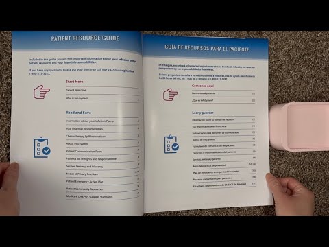 ASMR Flipping Through An InfuSystem Patient Resource Guide | (No Talking)