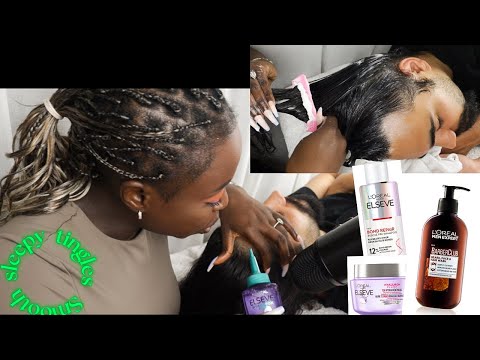 ASMR | Perfectionist Hair Mask Application ft L'Oréal products
