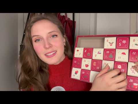 ASMR Day 4 Opening Advent Calendars (soft-spoken, tapping, puzzles)