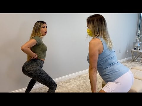 Getting Her Twerking Skills Back with Chiropractic BACK CRUNCHES