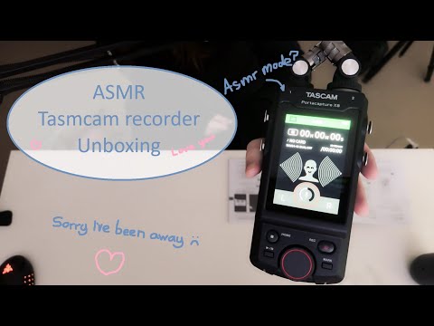 ASMR | tascam unboxing | Hi everyone! sorry I've been sick