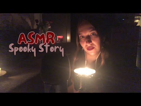 ASMR Spooky Story for Halloween 🤫🐈‍⬛🖤 (close up whispering + some random triggers)