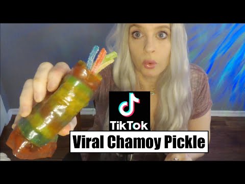 TikTok Chamoy Pickle | ASMR Eat With Me | Whispered