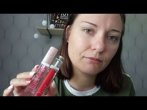ASMR- Jämför läppoljor ~ swatches, try on (på svenska)