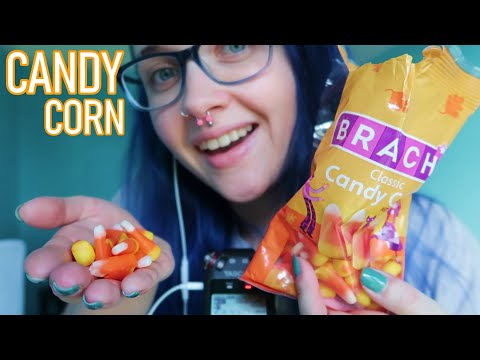 ASMR Eating Candy Corn For The First Time 🤍🧡💛