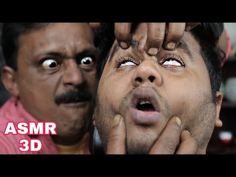 Chin Cracking Head Massage With Neck Cracking asmr