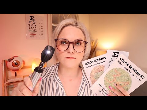 The MOST Detailed ASMR Eye Exam, Colour Blindness Test & Lens Check EVER!