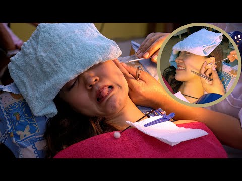 ASMR Street Ear Cleaning - My First Time (very cheap street shop in Pattaya, Thailand)