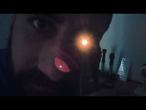 ASMR: Ophthalmoscopy. Close up. Dim. Mumbling