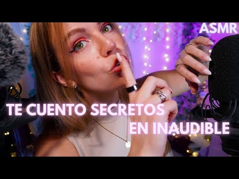 ASMR TE CUENTO SECRETOS EN INAUDIBLE eco + fluffy mics