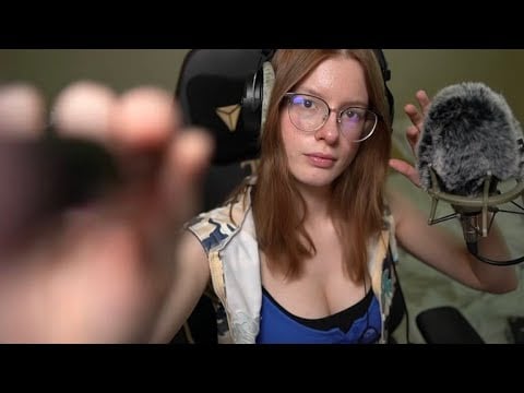 Brushing & Stippling Your Face ASMR | Visuals, Personal Attention, Mouth Sounds