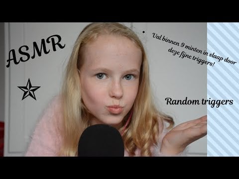DUTCH ASMR 🎧  Val binnen 9 minuten in slaap door deze fijne random triggers! ✨