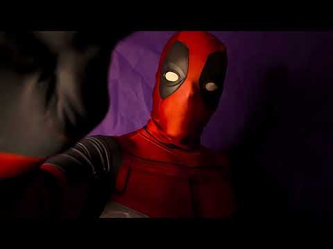 ASMR Deadpool Paints Your Face - Drawing On The Camera ASMR