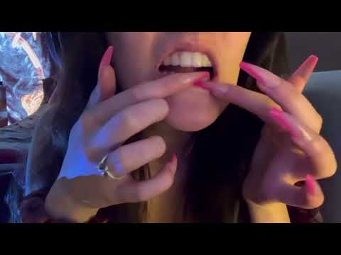 asmr nail on nail tapping and teeth tapping ☾