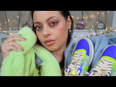 ASMR| Clothing Haul Show & Tell - Tingly Fabric Sounds, Tag Tapping and Crinkles