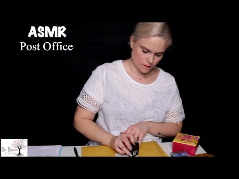 ASMR: A Tingly Post Office Visit - Typing, Writing, Stamping, Paper & Sticky Sounds