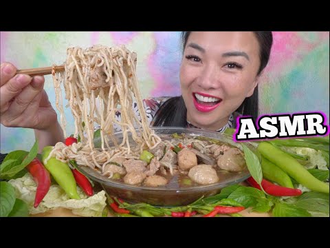 ASMR BEST THAI BOAT NOODLES (SLURP ALERT EATING SOUNDS) LIGHT WHISPERS | SAS-ASMR