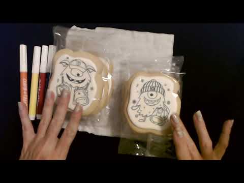 ASMR | Coloring Back-to-School Cookies (Soft Spoken)