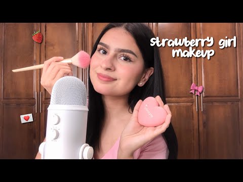 ASMR arréglate conmigo 🍓 strawberry girl makeup ⋆˚✿˖°