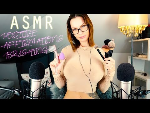 ASMR positive AFFIRMATION and MIC Brushing german Whispering