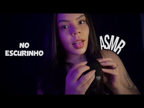 ASMR - ARRANHANDO O MICROFONE COM SONS DE BOCA, DURMA NO ESCURINHO!