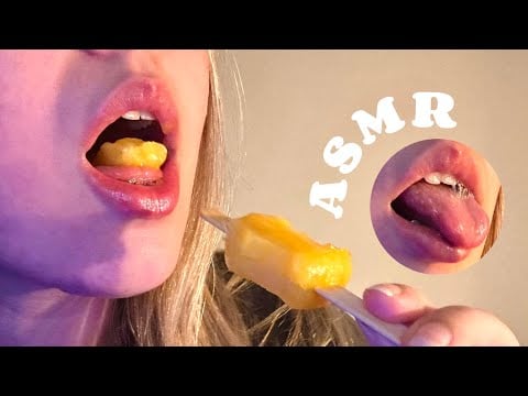 ASMR Popsicle Eating and Licking & Kissing Sounds 
