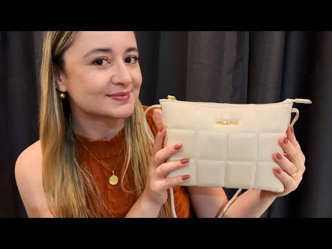 ASMR: MOSTRANDO O QUE TEM NA MINHA BOLSA