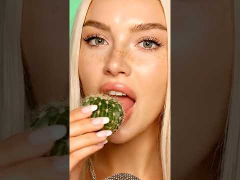 Can You Really Bite a Cactus 🌵😳 (ASMR)