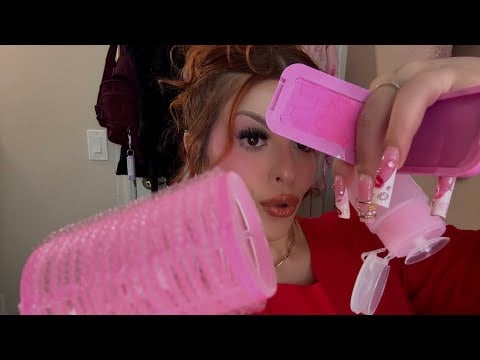 ASMR: Doing Your Valentine’s Glam 💌 Nails, Makeup & Hair 💝✨ RP