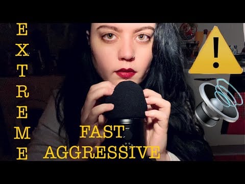 ASMR|⚠️EXTREME!⚠️SUPER FAST AGGRESSIVE LOUD🔊💥SCRATCHING BRUSHING RUBBING FOAM COVER NEW MICROPHONE